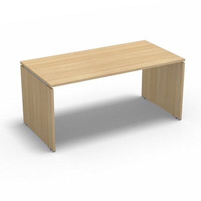 Table de bureau rectangulaire Moka L. 160 x P. 80 cm dcor chne clair sur pitement panneau
