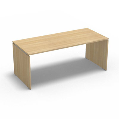 Table de bureau rectangulaire Moka L. 180 x P. 80 cm dcor chne clair sur pitement panneau