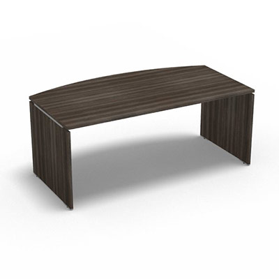 Table de bureau arqu Moka L. 180 x P. 80 cm dcor chne royal brun sur pitement panneau