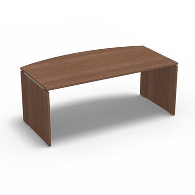 Table de bureau arqu Moka L. 180 x P. 80 cm dcor noyer ambr sur pitement panneau