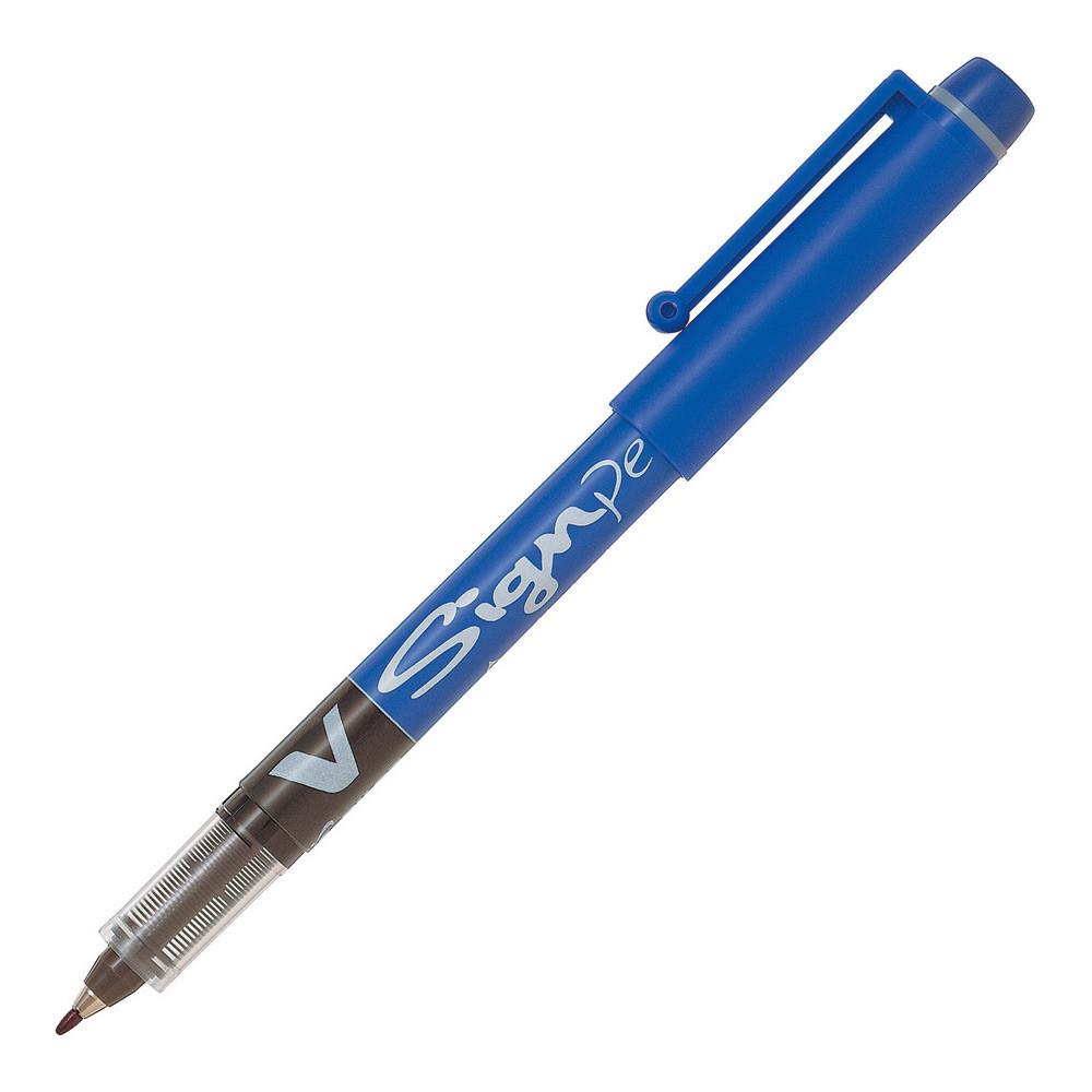 Stylo feutre pointe nylon Pilot V-Sign Pen - 0,6 mm - bleu