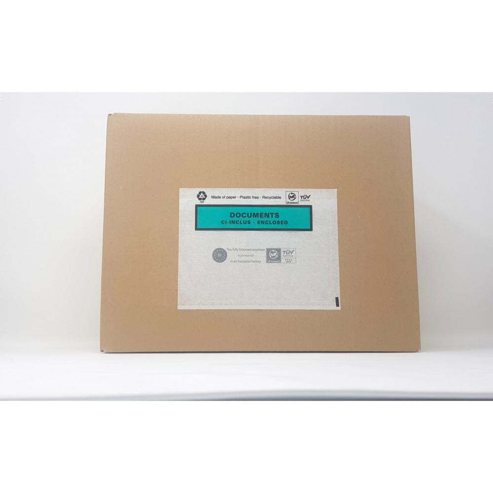 Pochette porte-documents Techmay adh�sive - Documents ci-inclus - Format C6 - 162 x 120 mm - Bo�te de 1000