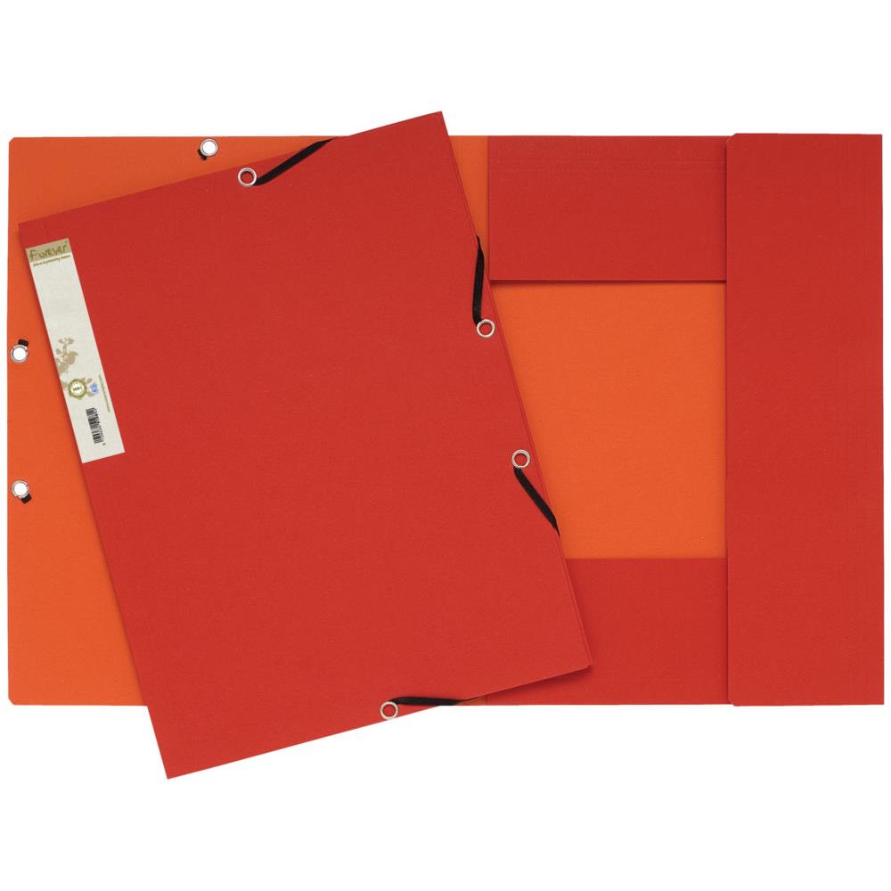 Chemise Exacompta Forever A4  3 rabats et  lastiques - 225 feuilles - 240 x 320 mm - carte recycl - rouge