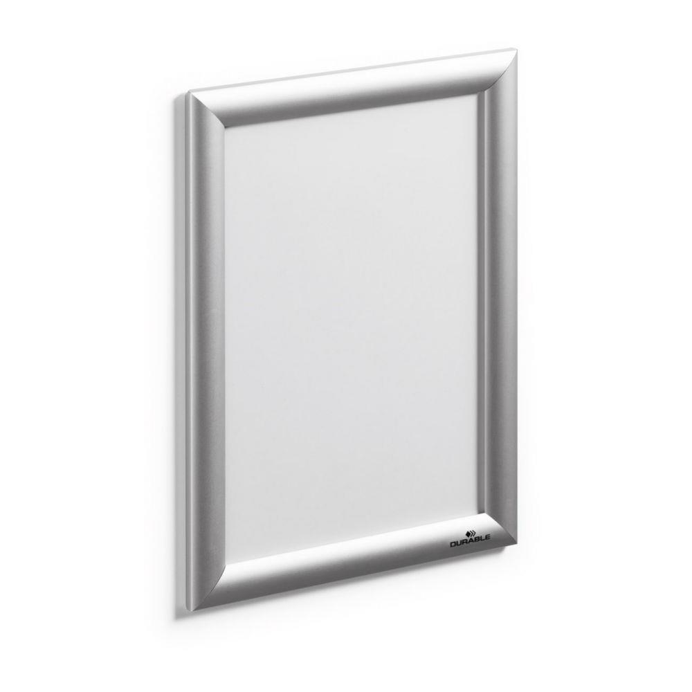 Cadre d'affichage Durable A4 clipsable - Coloris aluminium