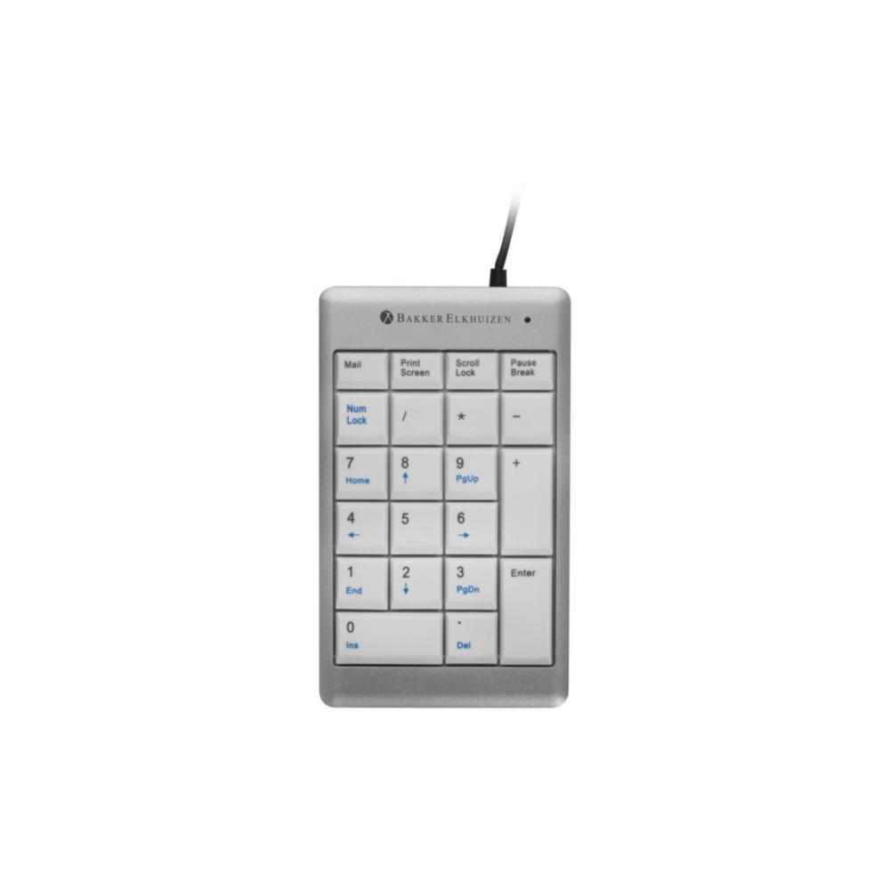 Bakkerelkhuizen ultraboard 955 numeric clavier numrique pc usb gris clair, blanc