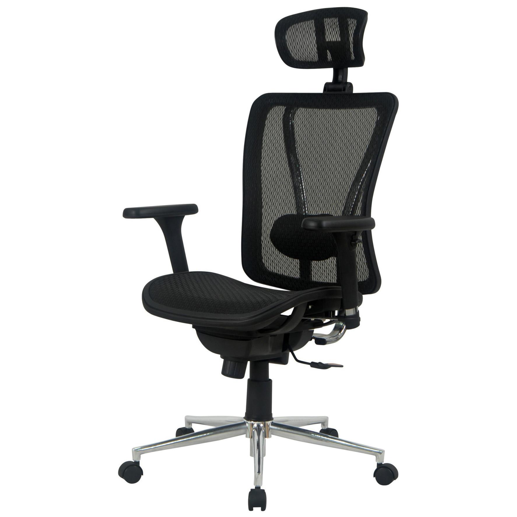 Fauteuil de bureau Joe avec appui-tte - maille filet noire