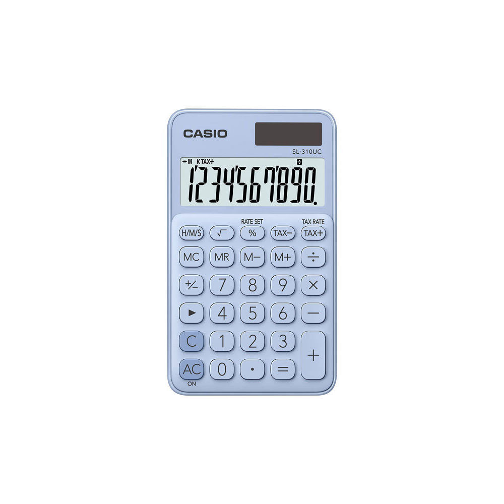 Calculatrice de poche Casio SL-310UC - 10 chiffres - Bleu clair