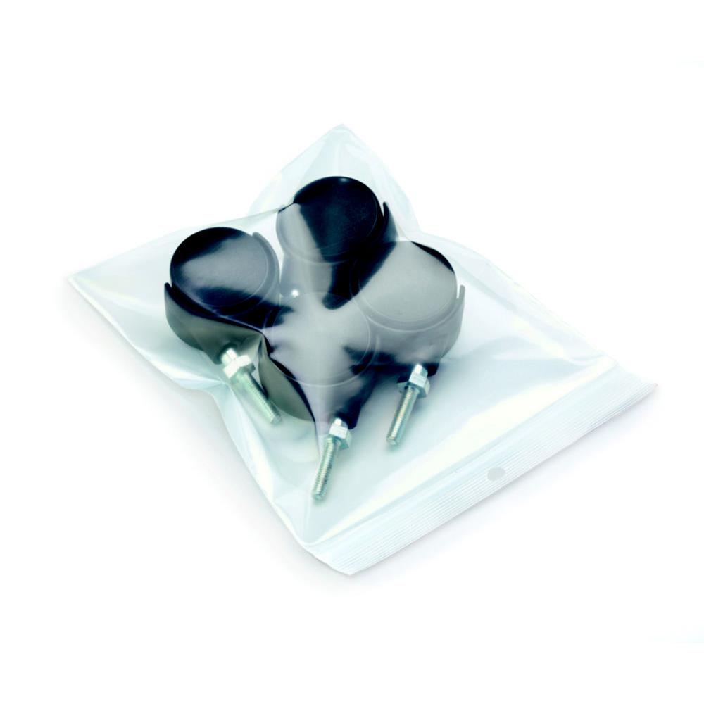 Sachet plastique  fermeture zip Raja - 18 x 25 cm - paisseur 50 microns - transparent - paquet de 1000
