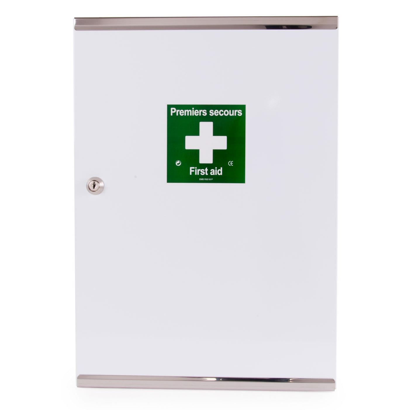 Armoire  pharmacie vide -1 porte double en mtal - laque blanche