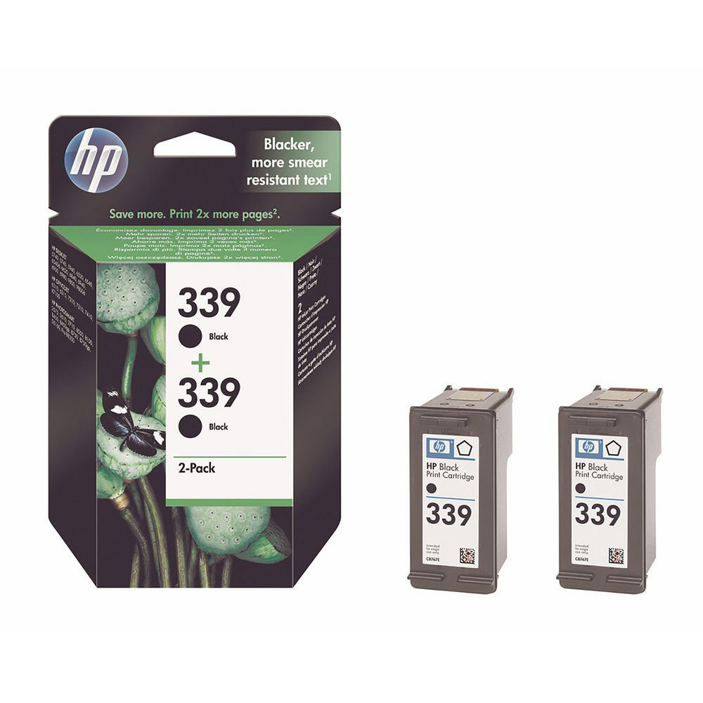 Cartouches pour imprimantes - Hp 339 cartouche d'encre 2 pice(s) original rendement lev (xl) noir