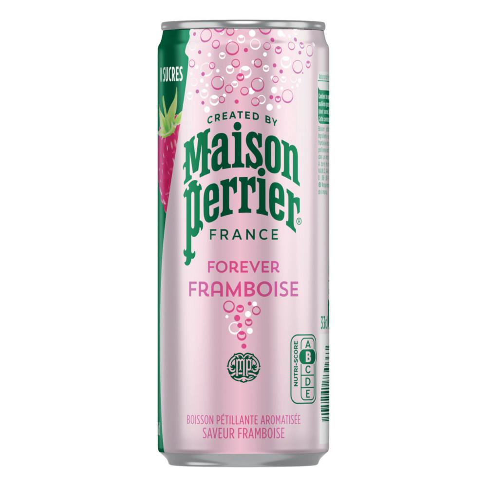 FOREVER Framboise Maison Perrier aromatis�e - Boisson p�tillante - Lot de 6 canettes slim 33 cl
