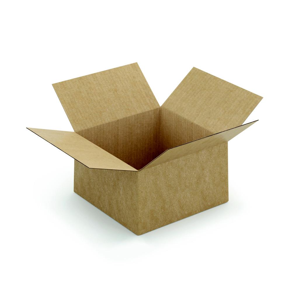 Caisse  montage instantan en carton simple cannelure brun - L.int. 25 x l.25 x h.15 cm - Lot de 20