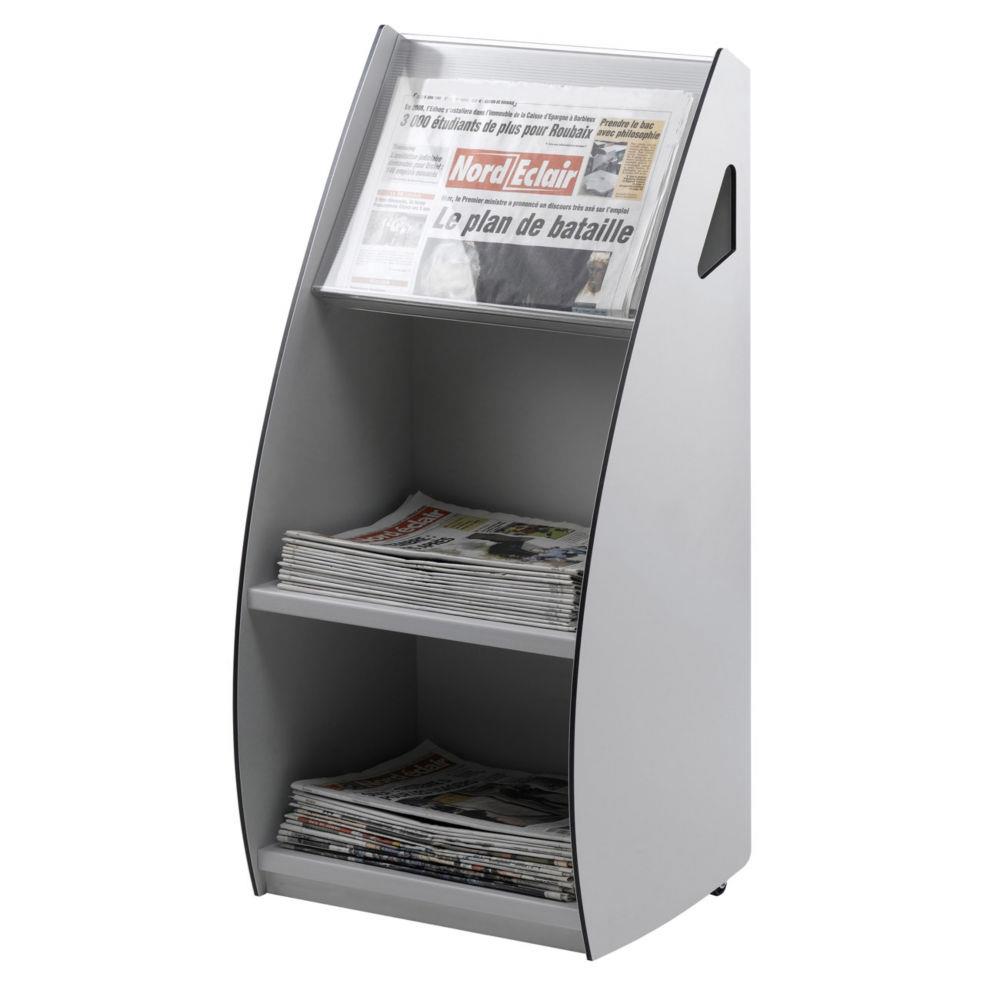 Prsentoir distributeur Paperflow - XL - en polystyrne - 2 cases A3 - Gris