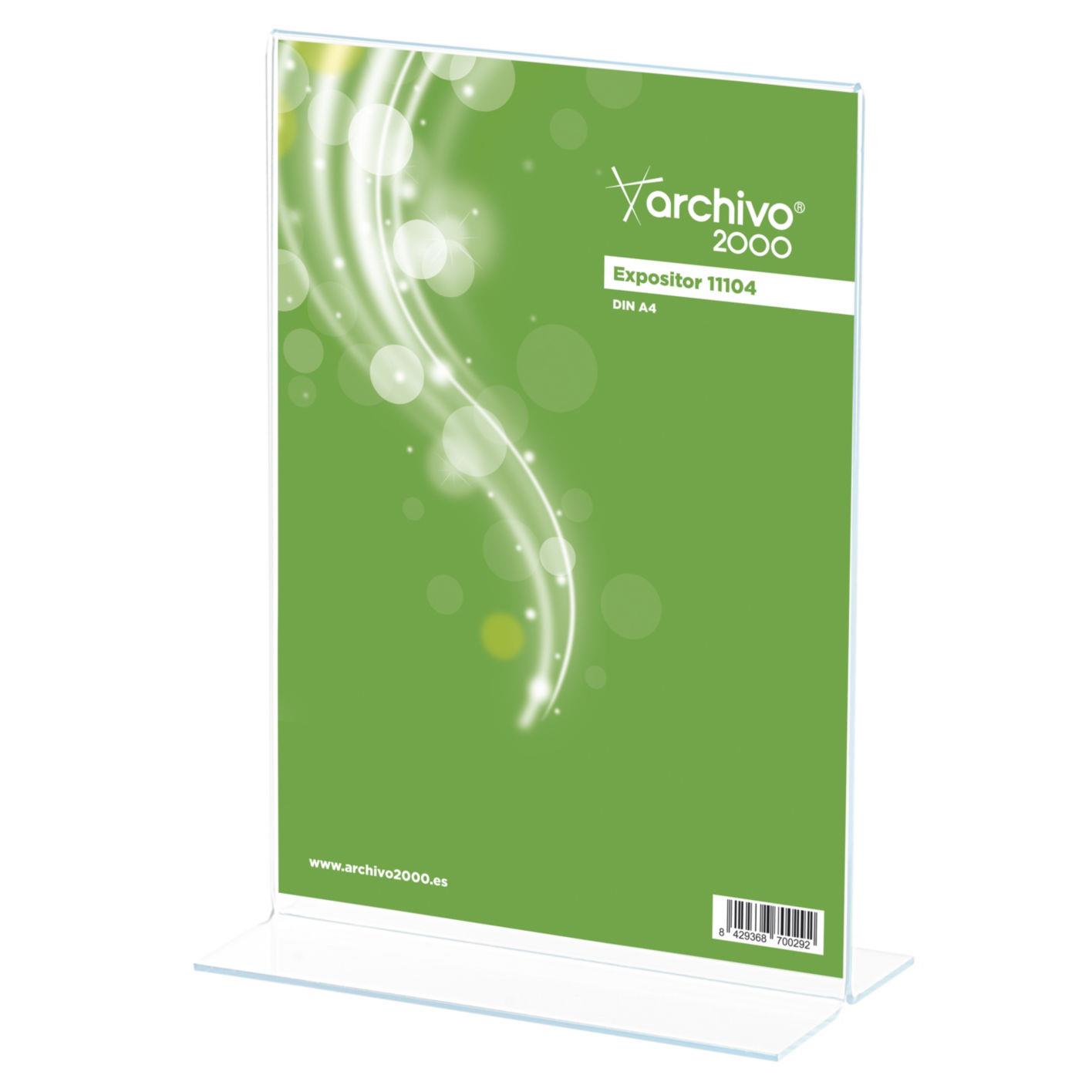 Prsentoir de document vertical - double face - format A4 - transparent