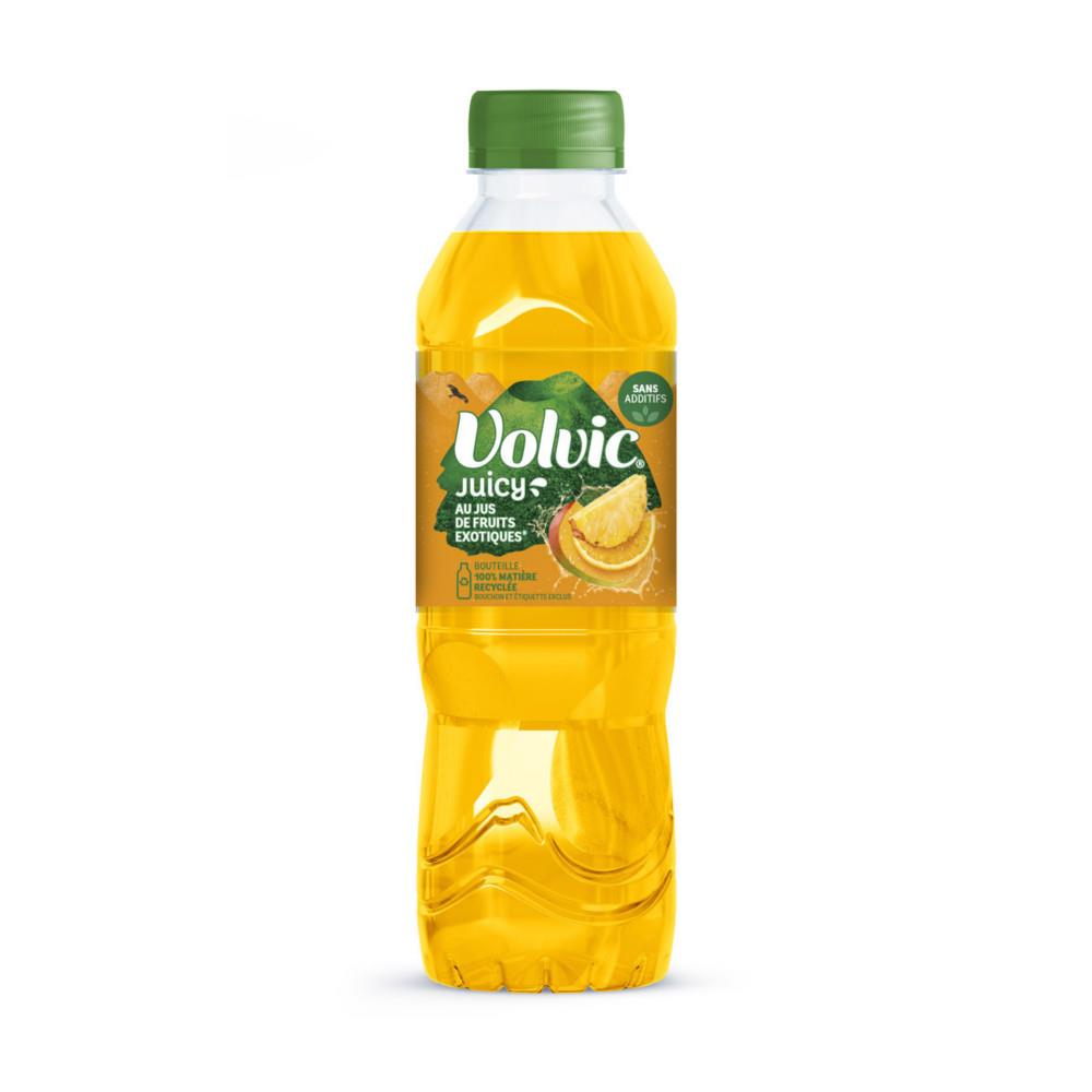 Juicy Eau Volvic plate aromatis�e Fruits exotiques - Lot de 24 bouteilles PET 50 cl