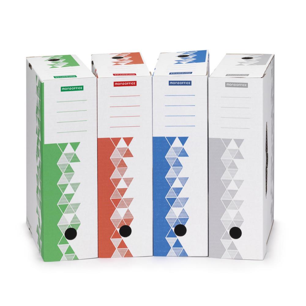 Bo�te archives Mondoffice Premium - Dos 10 cm - Coloris assortis - Lot de 10