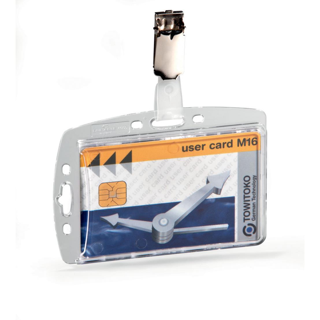 Badges rigides de scurit Durable - 1 carte - paquet 25 units