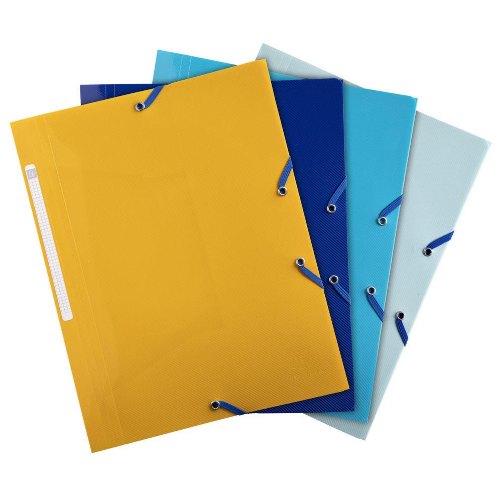 Chemise  3 rabats et  lastiques Exacompta BeeBlue A4 250 feuilles en polypro - Assortis