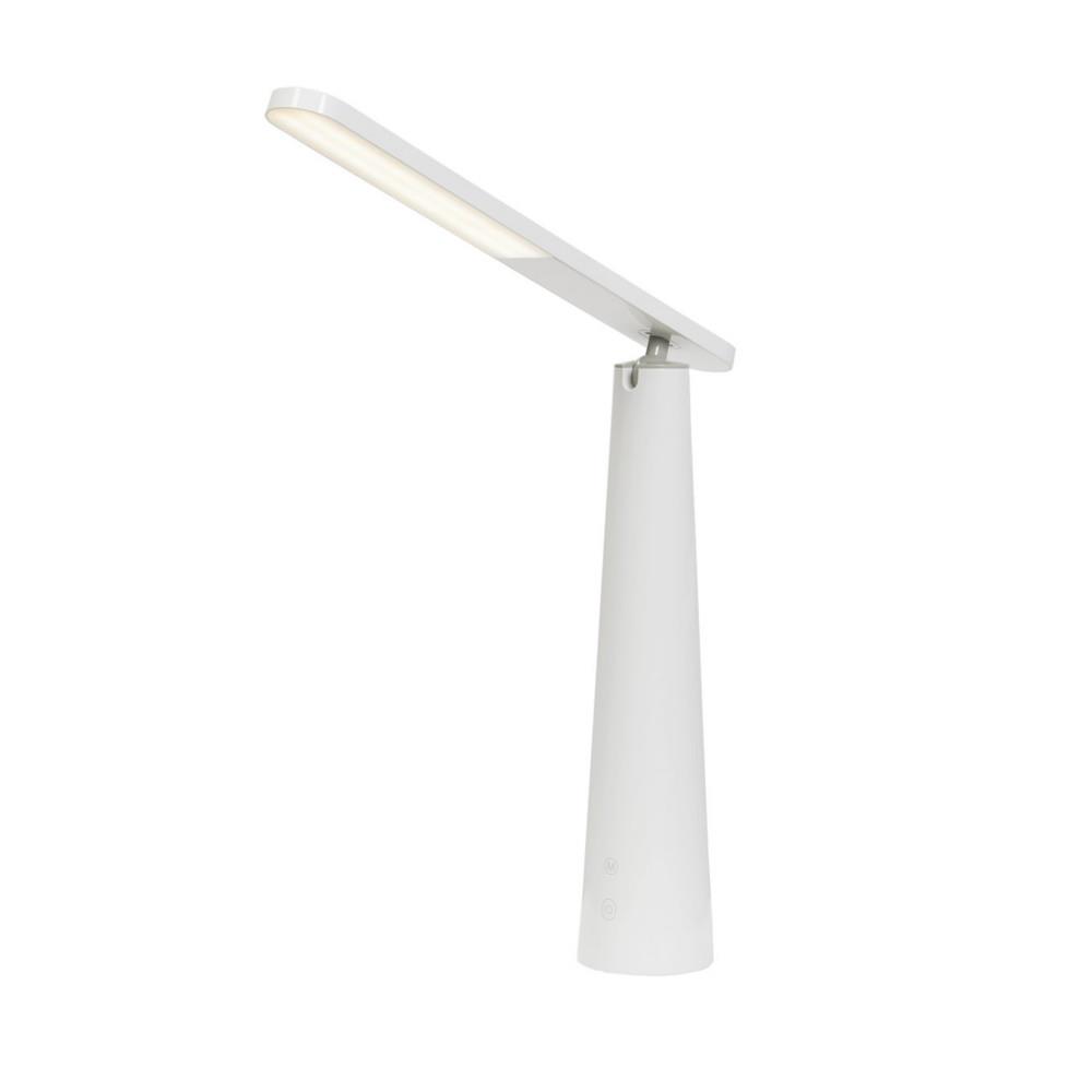 Lampe de bureau Alba Ledtube - Ampoule Led - 4W - Rechargeable - Tte orientable - Blanc