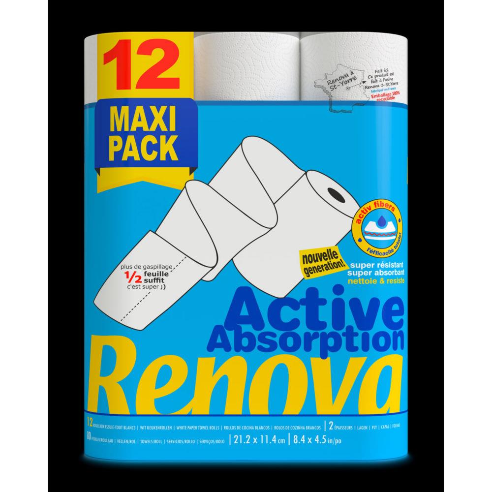 Essuie-tout Renova Active - Lot de 12 rouleaux