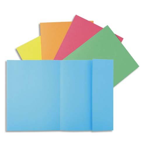Chemises Exacompta 1 rabat Super 180 - carte 160g - bleu clair - paquet de 100