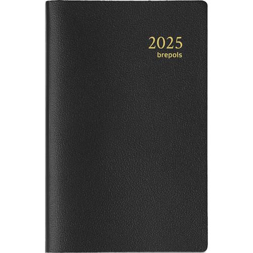 Agenda  semainier de poche Brepols Delta - Format 8 x 12 cm - noir