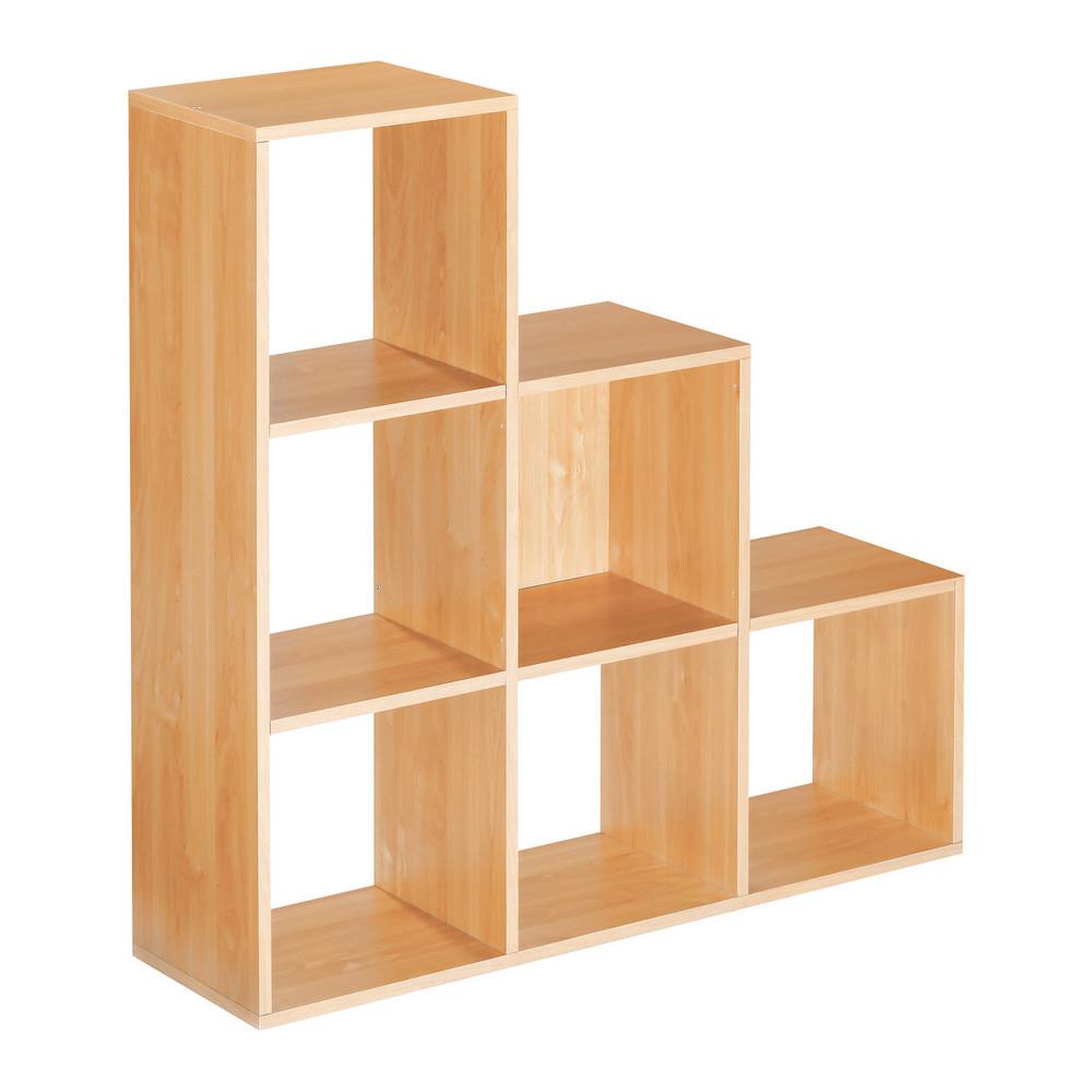Module biblioth�que multicases classique - 6 cases - h�tre