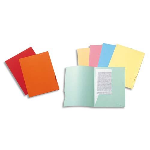 Chemise 2 rabats Exacompta Super 250 - carte 210 g - 24 x 32 cm - rouge - paquet de 50