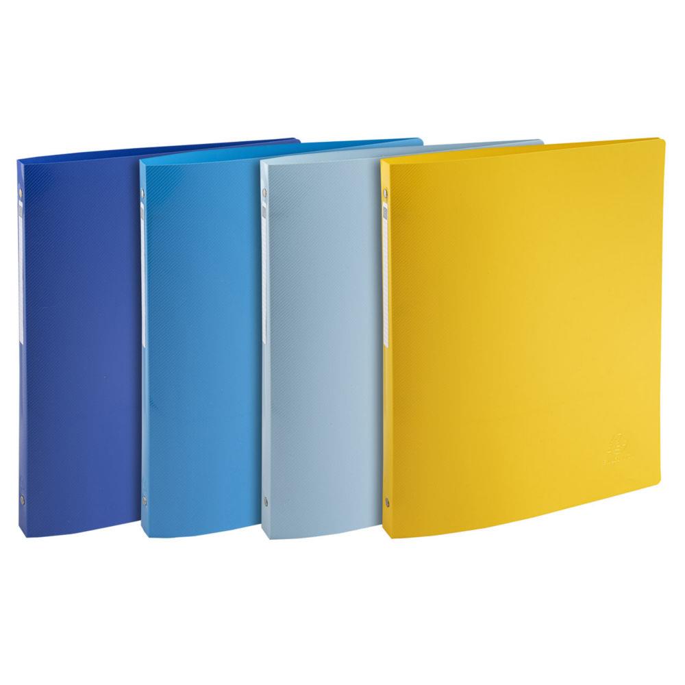 Classeur souple 4 anneaux 15 mm Exacompta BeeBlue A4 polypro recycl - Dos 2 cm - Assortis