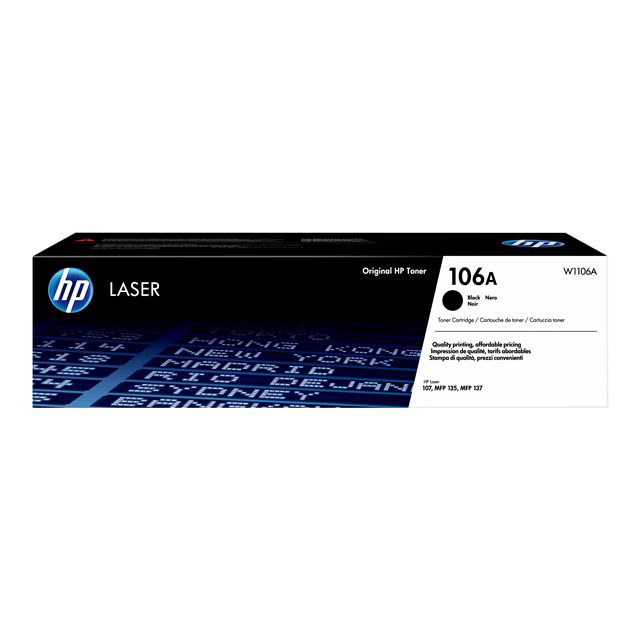 Cartouches de toner - Hp cartouche de toner laser authentique 106a, noir