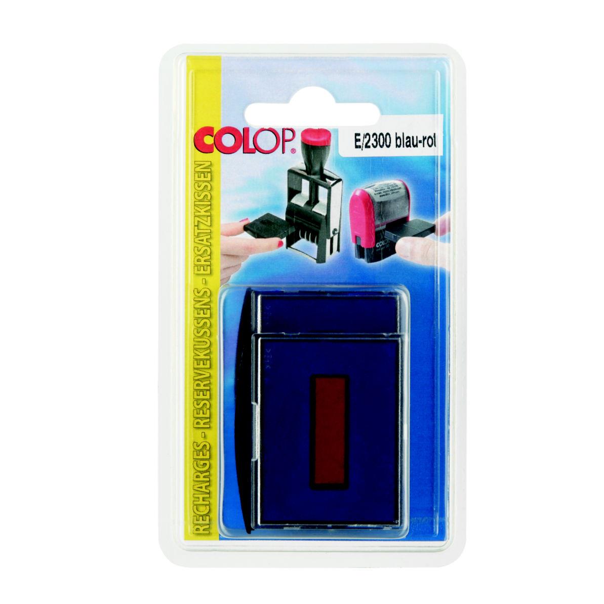 Cassette d'encre pr-encre Colop E/2300/2 pour dateur automatique 2300 / 2360 / 3300 / 3360 / S300- Bicolore - lot de 5