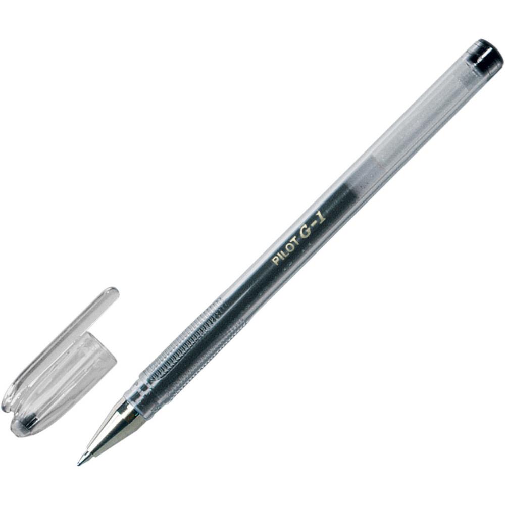 Stylo  bille Pilot  G1 07 - pointe moyenne - encre gel noire - corps plastique et capuchon