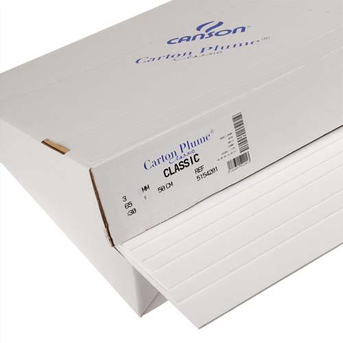 Feuille plume Canson - carton - 70 x 100 cm - paisseur 5mm - blanc