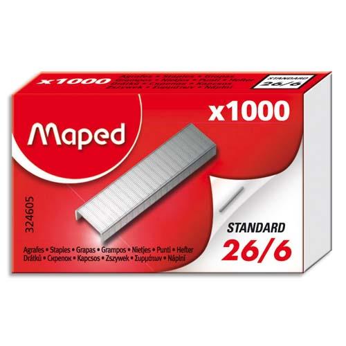 Boite de 1000 agrafes 26/6 Maped