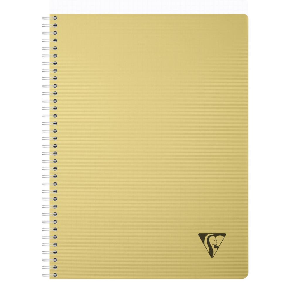 Cahier � spirale Clairefontaine Linicolor A4 21 x 29,7 cm - 90g - Petits carreaux 5x5 - 180 pages - Jaune