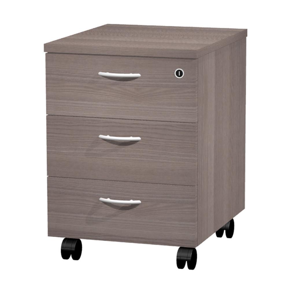 Caisson mobile Pulse - 3 tiroirs - cendre