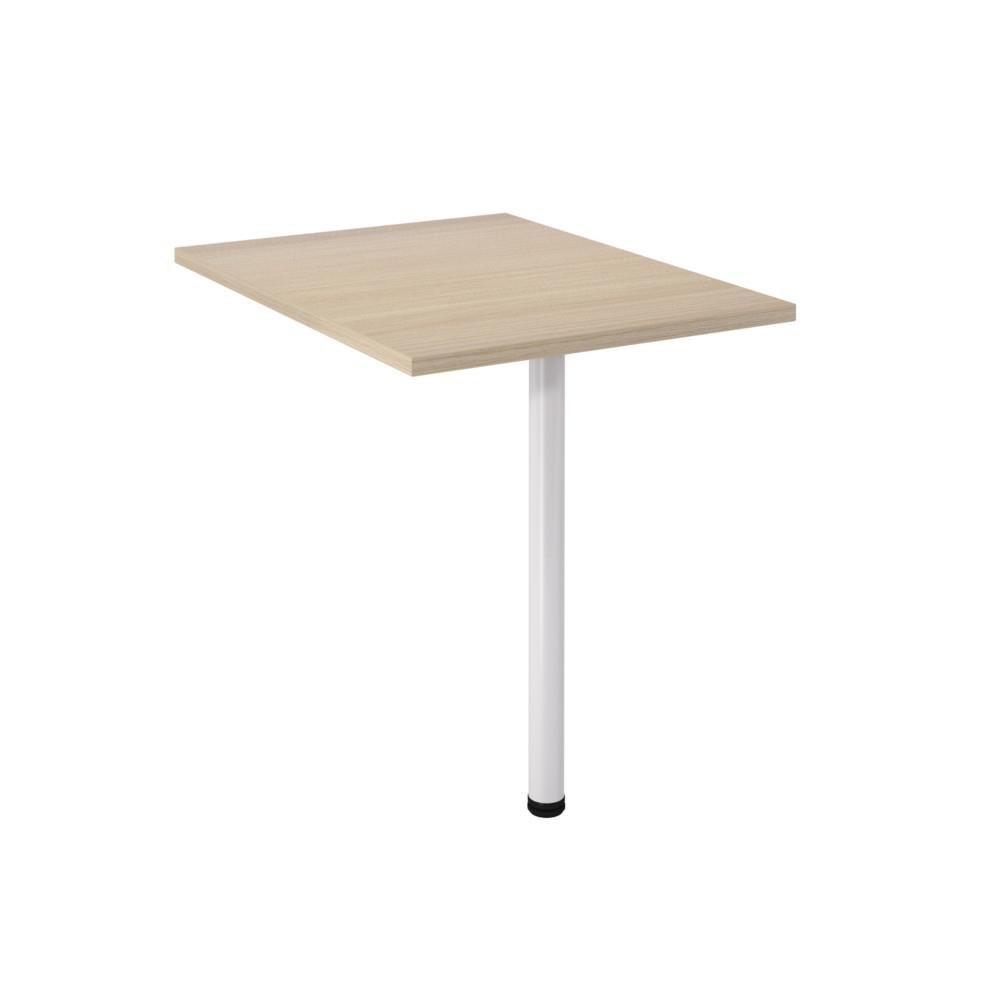 Extension rectangle - NF Environnement - chne - H72 x L60 cm - pied tube blanc
