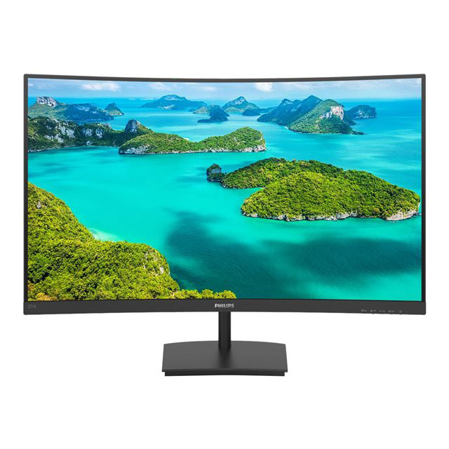 Philips E-line 271E1SCA - cran LED - incurv - 27" - 1920 x 1080 Full HD (1080p) @ 75 Hz - VA - 250 cd/m - 3000:1 - 4 ms - HDMI, VGA - haut-parleurs - noir textur