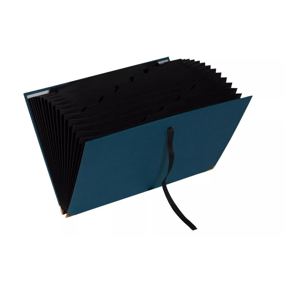 Trieur extensible Exacompta OfficeByMe  ruban A4 en carton - 18 compartiments - Bleu