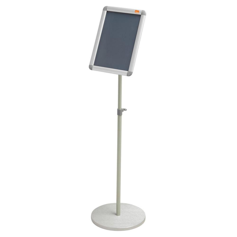 Prsentoir avec cadre clipsable Nobo Premium Plus pied rglable en hauteur  - Format A4