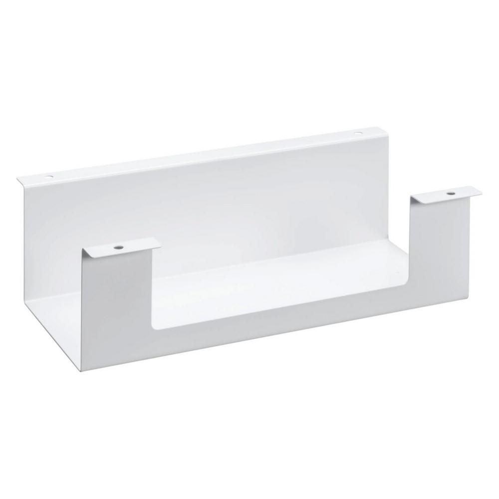 Goulotte organisateur de cbles L 30 cm  Blanc