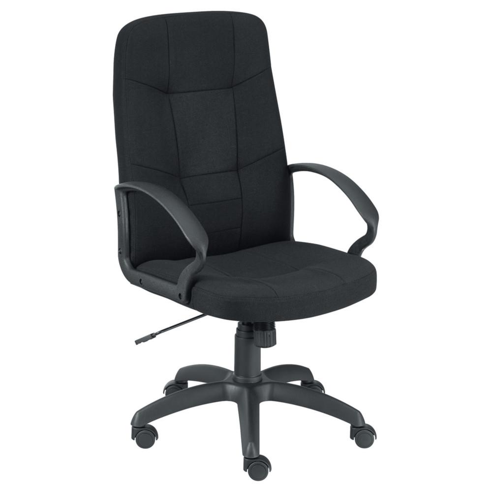 Fauteuil direction Lo Confort 2 - en tissu avec accoudoirs - noir