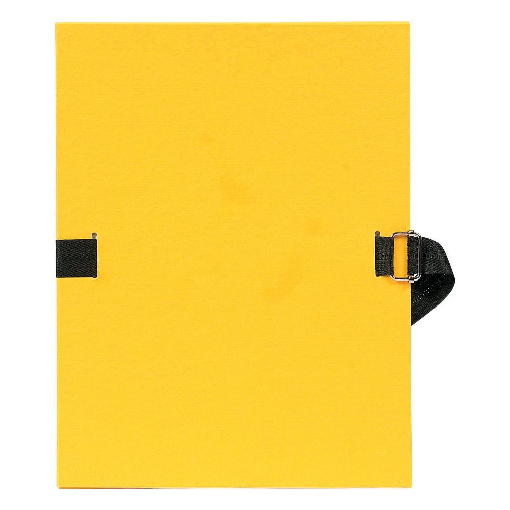 Chemise  dos extensible avec sangle - format 24 x 32 - qualit toile - Coloris jaune