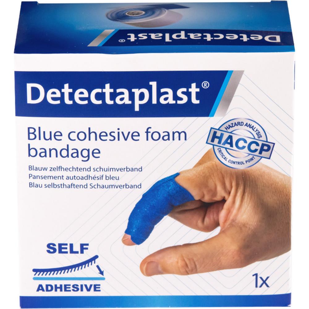 Bande de mantien Detectaplast autoadh�sive bleu - HACCP - Pansement en rouleau de l. 6 cm x L. 4,5 M