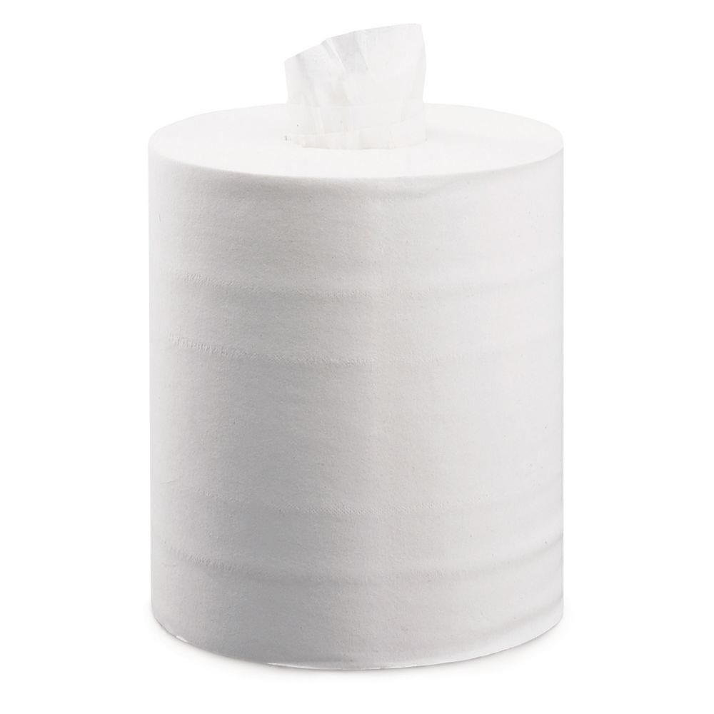 Bobine d'essuyage  dvidage central maxi - 450 feuilles - Blanc