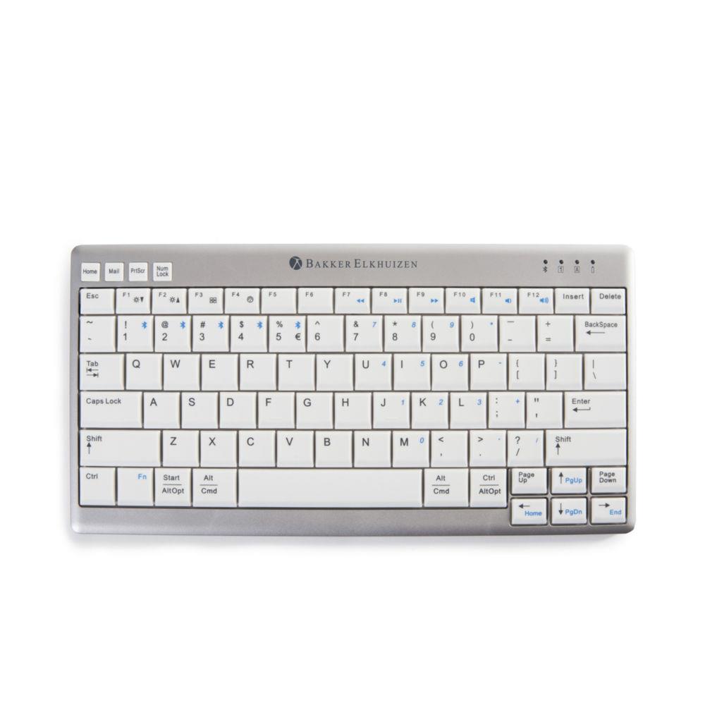 Bakkerelkhuizen ultraboard 950 wireless clavier bureau bluetooth azerty franais gris clair, blanc