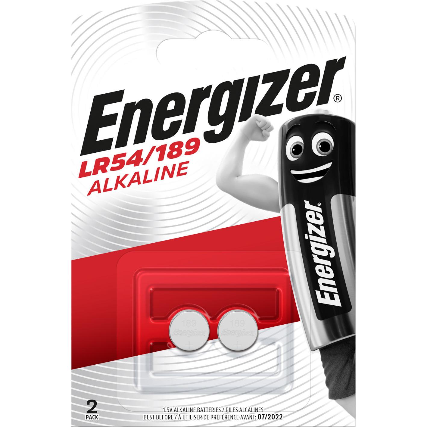 Pile bouton Energizer LR54 - 189 - 3V - Energizer - blister de 2 piles