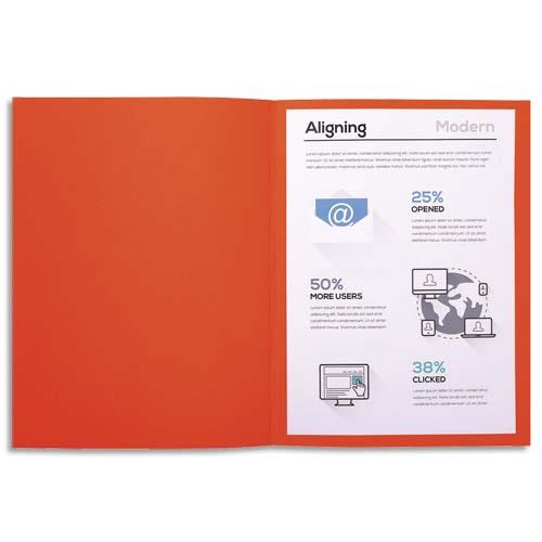 Chemises Exacompta Forever - carte recycle 220g - orange - 24 x 32 cm - paquet de 100