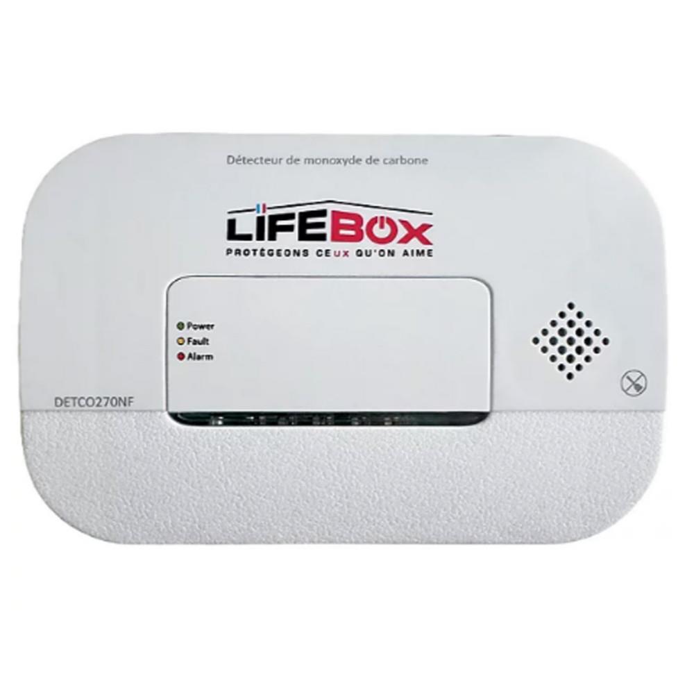 D�tecteur de monoxyde Lifebox de carbone NF - Alarme de 85 D�cibels
