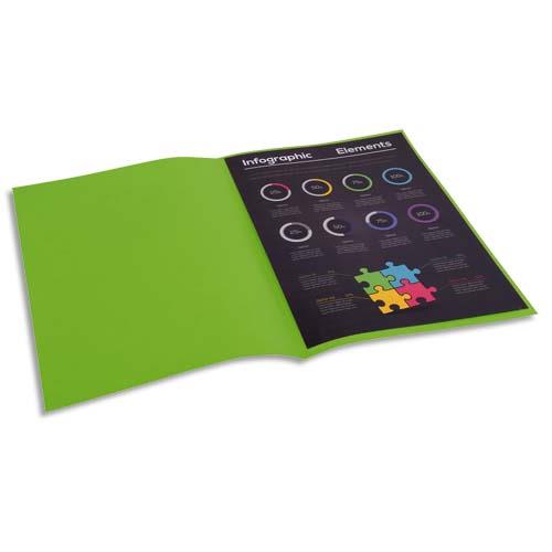 Sous-chemise Exacompta Rock's - vert clair - format 22 x 31 cm - 80 g - paquet de 100